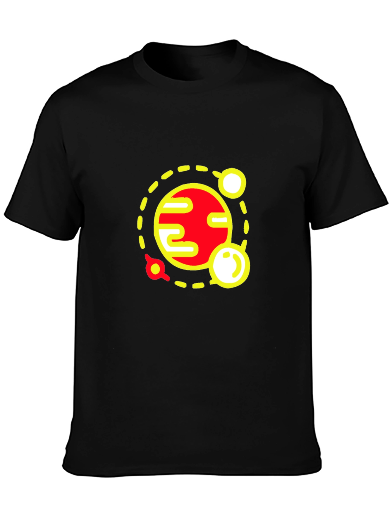 Planet Graphic Tee - Stylish Space Design Black T-Shirt
