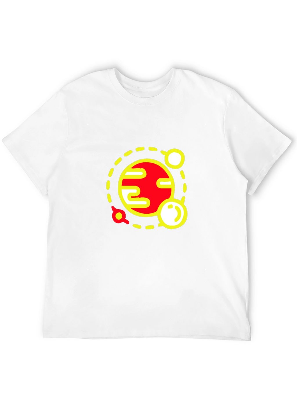 Planet Graphic Tee - Stylish Space Design Black T-Shirt