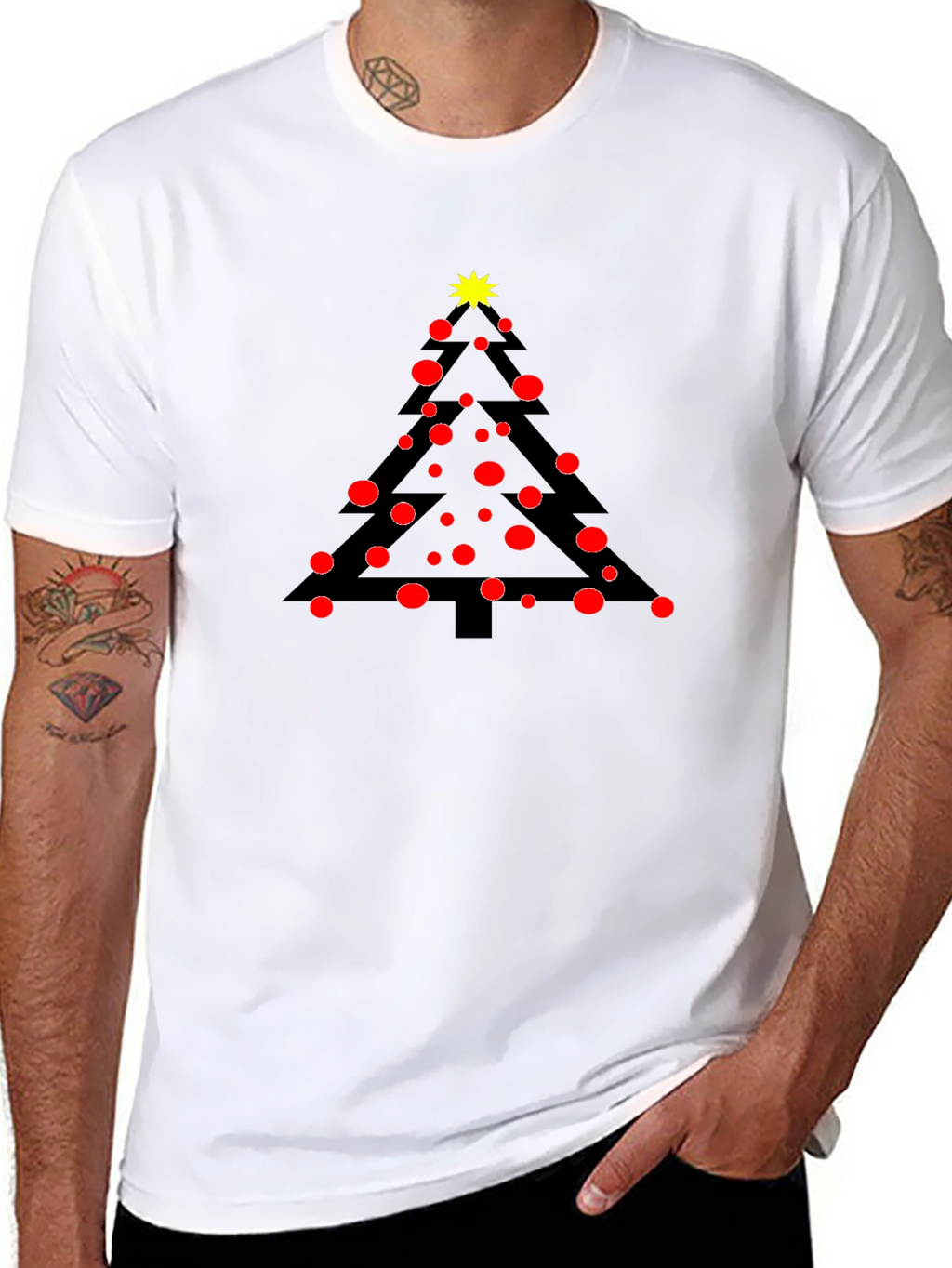 Festive Christmas Tree T-Shirt - Holiday Apparel