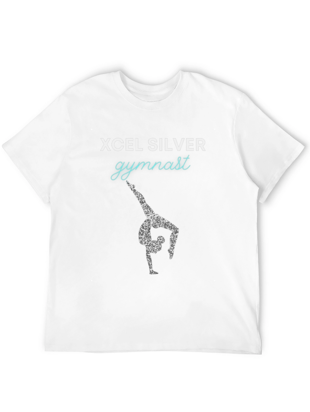 Xcel Silver Gymnast Tee - Black Cotton