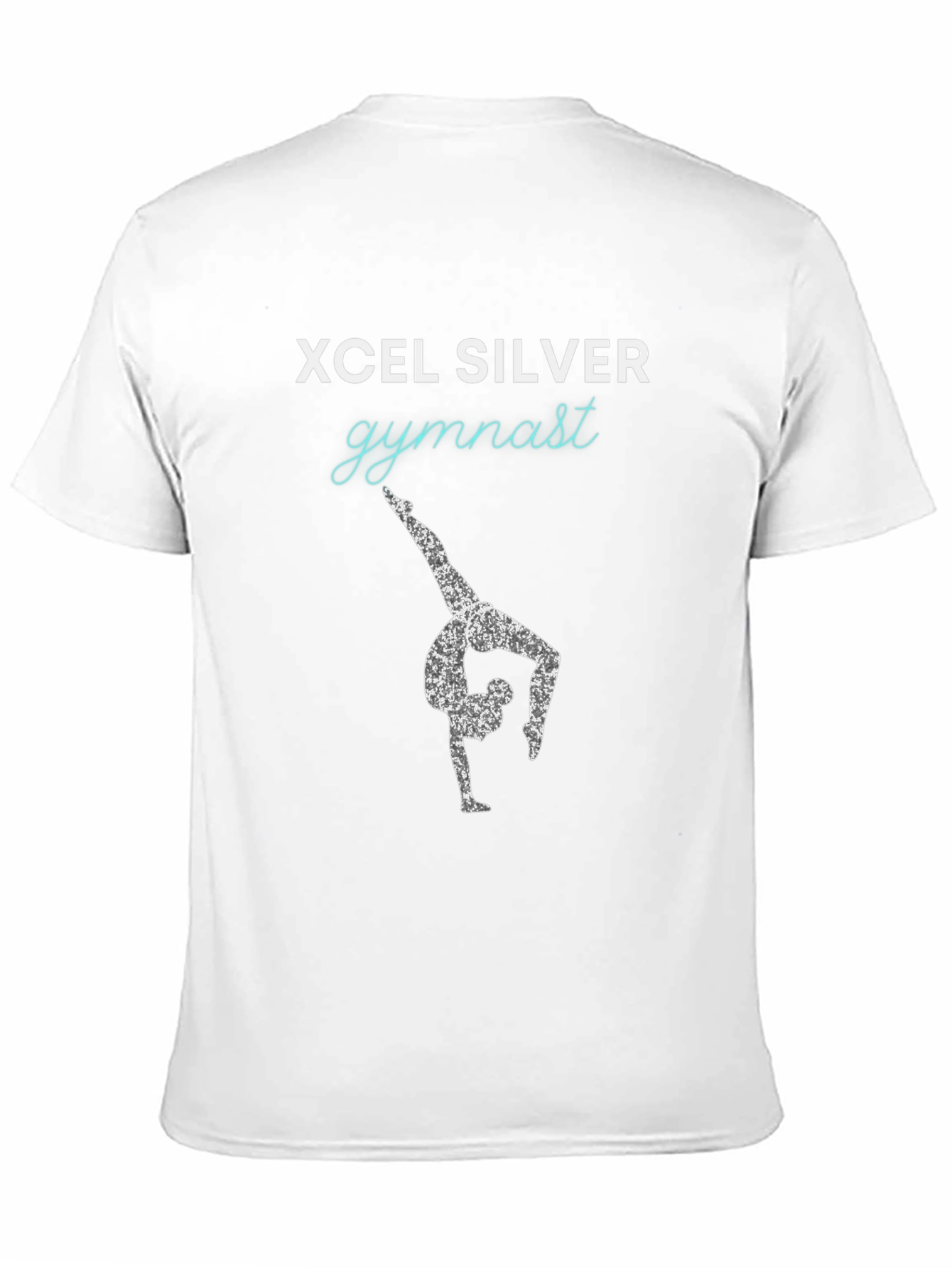 Xcel Silver Gymnast Tee - Black Cotton