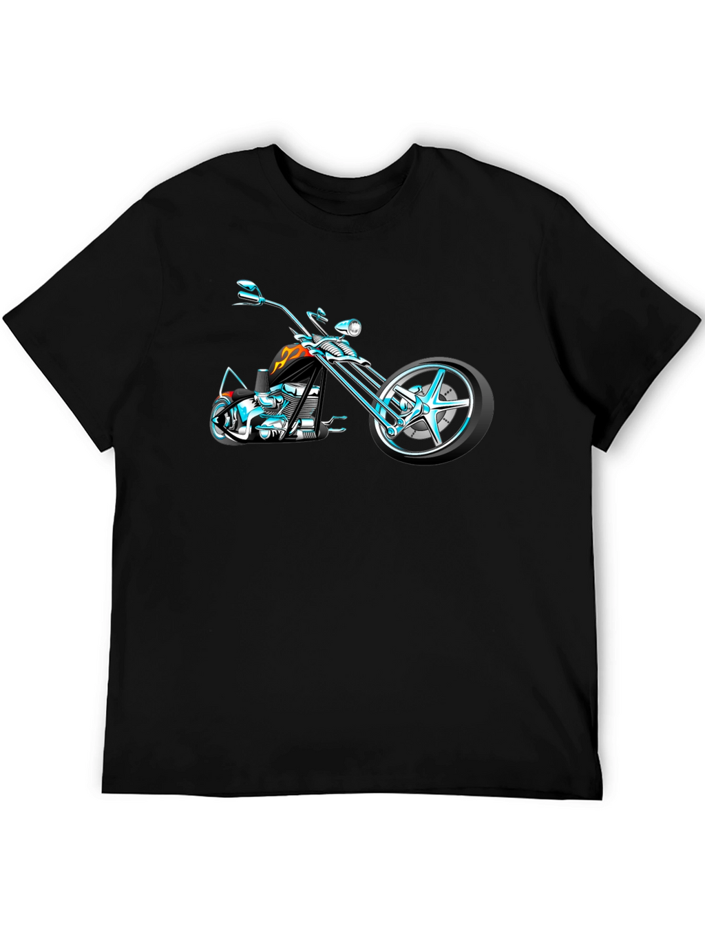 Cool Motorcycle Graphic T-Shirt - Black