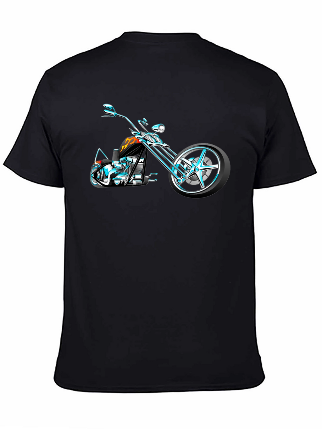 Cool Motorcycle Graphic T-Shirt - Black