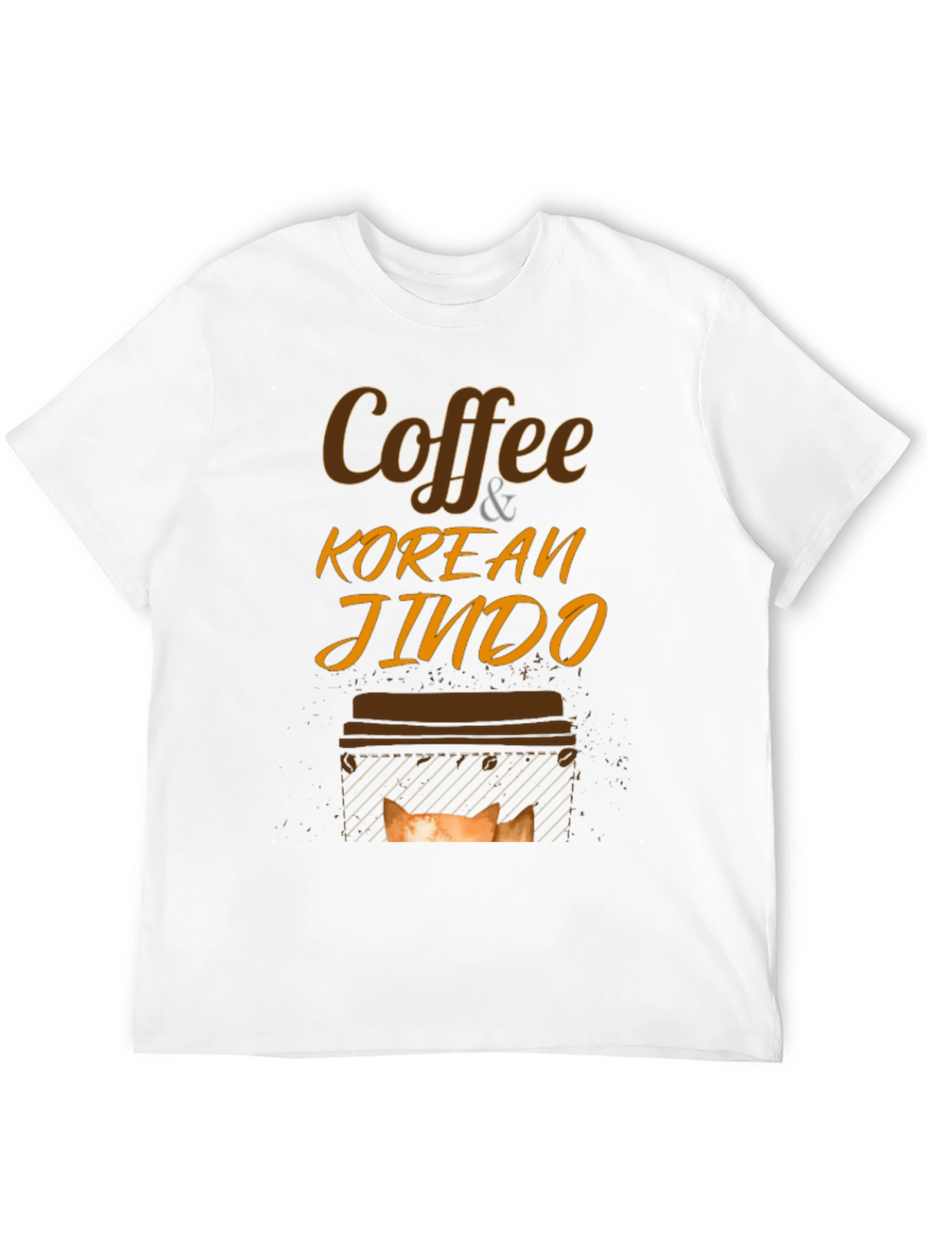 Coffee & Korean Jindo Dog T-Shirt