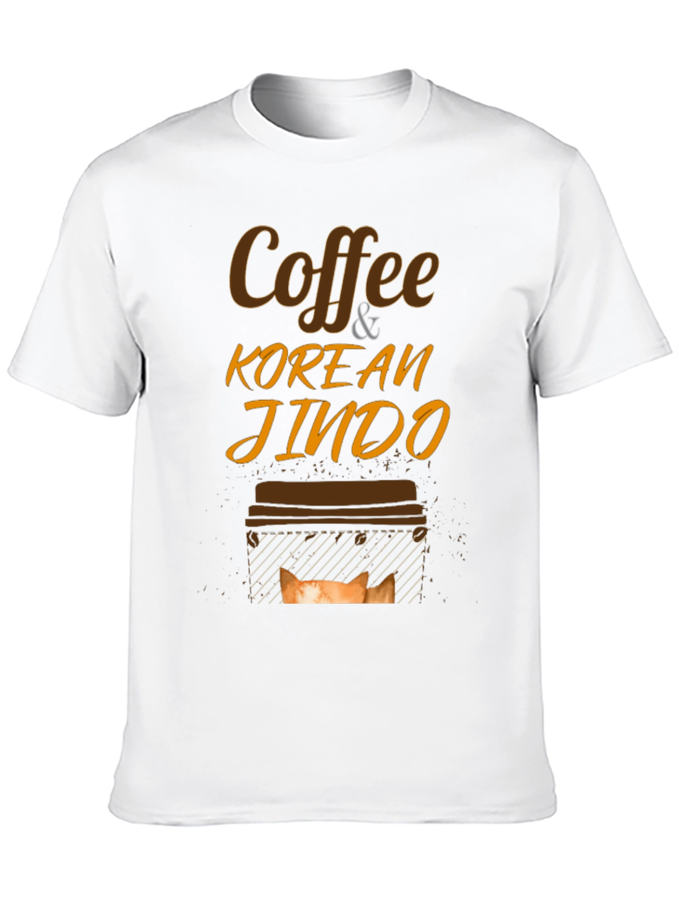 Coffee & Korean Jindo Dog T-Shirt