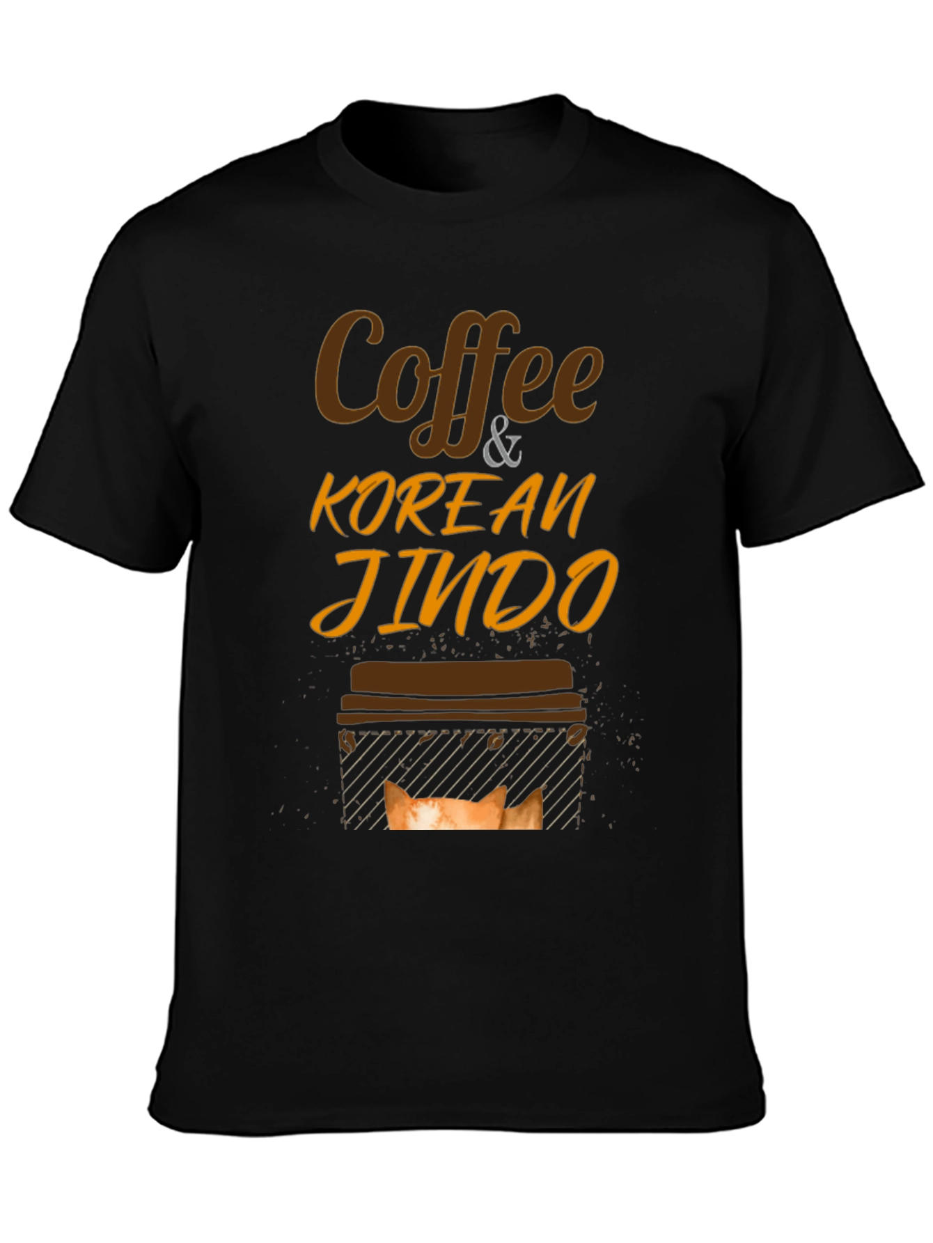 Coffee & Korean Jindo Dog T-Shirt