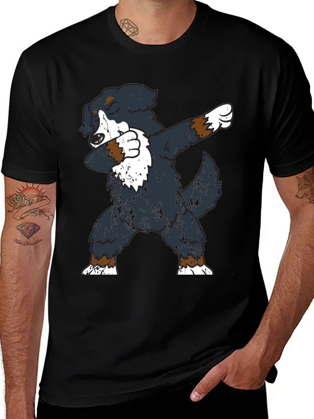 Dabbing Dog Graphic Tee - Trendy Casual Wear