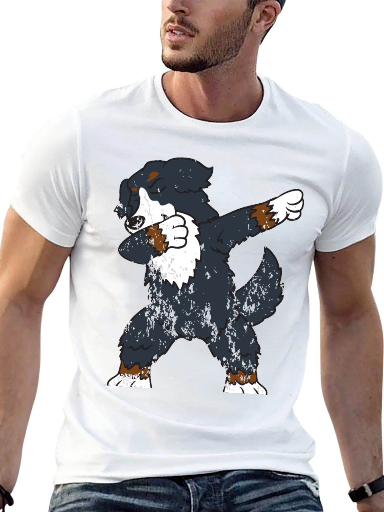 Dabbing Dog Graphic Tee - Trendy Casual Wear