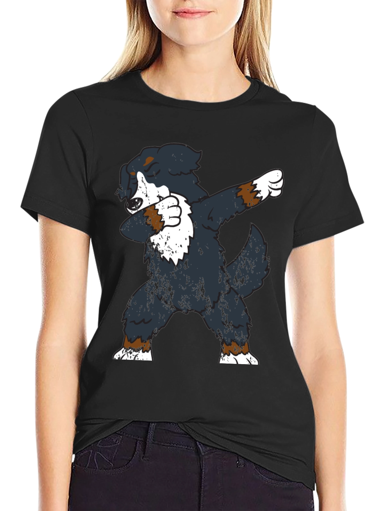 Dabbing Dog Graphic Tee - Trendy Casual Wear