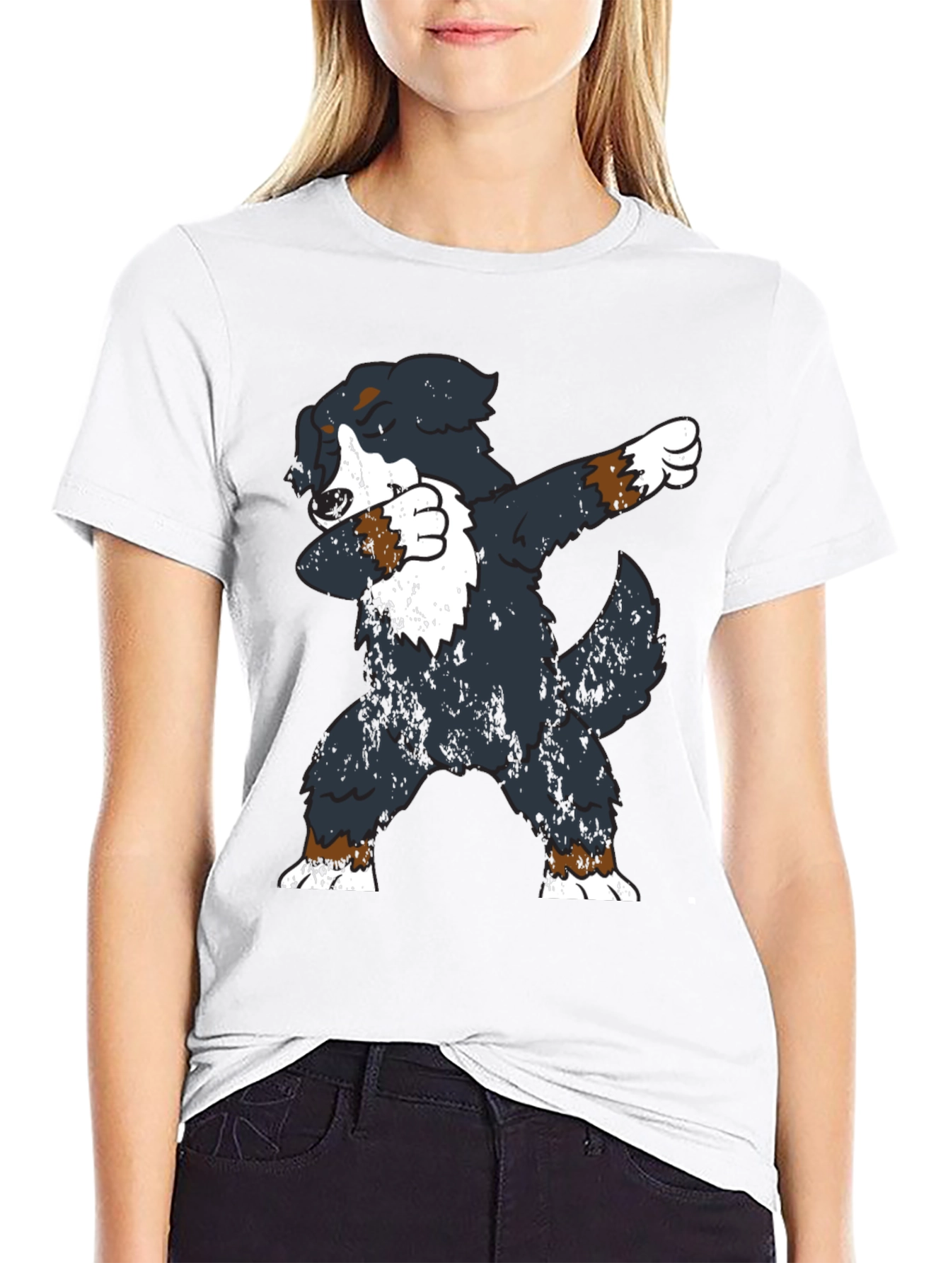 Dabbing Dog Graphic Tee - Trendy Casual Wear