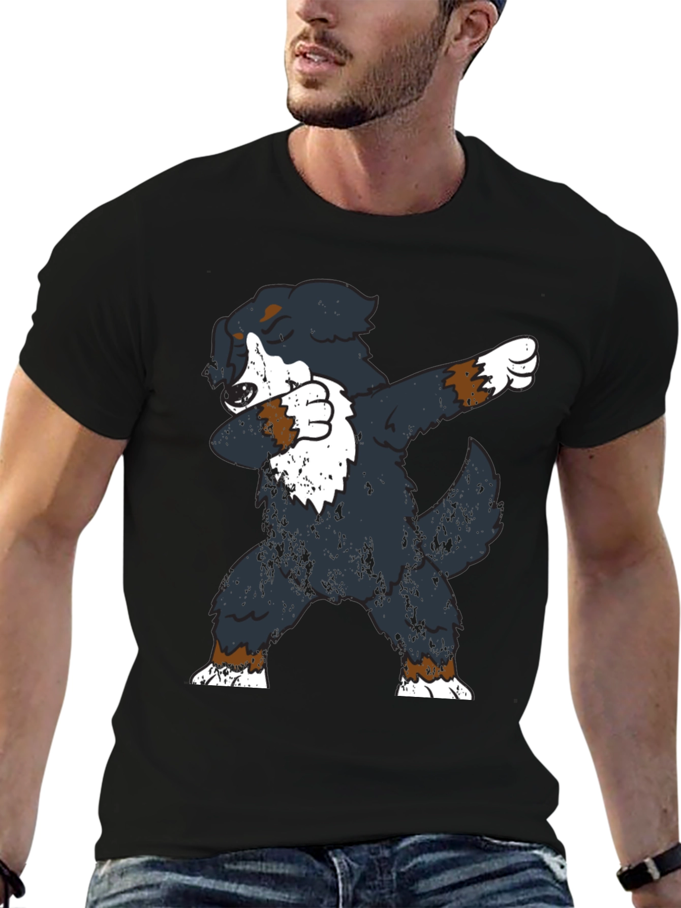 Dabbing Dog Graphic Tee - Trendy Casual Wear