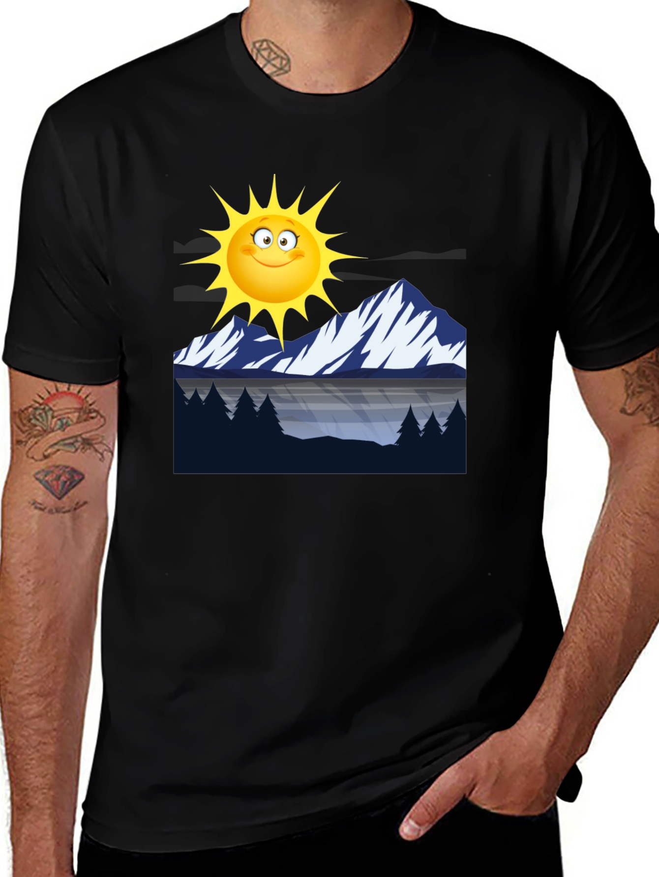 Sun & Mountains Graphic Tee - Relaxed Fit