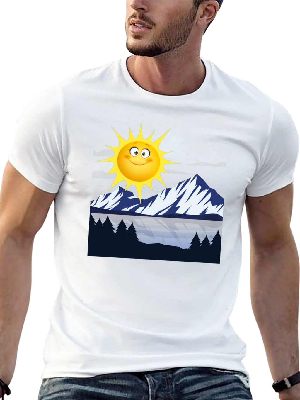 Sun & Mountains Graphic Tee - Relaxed Fit