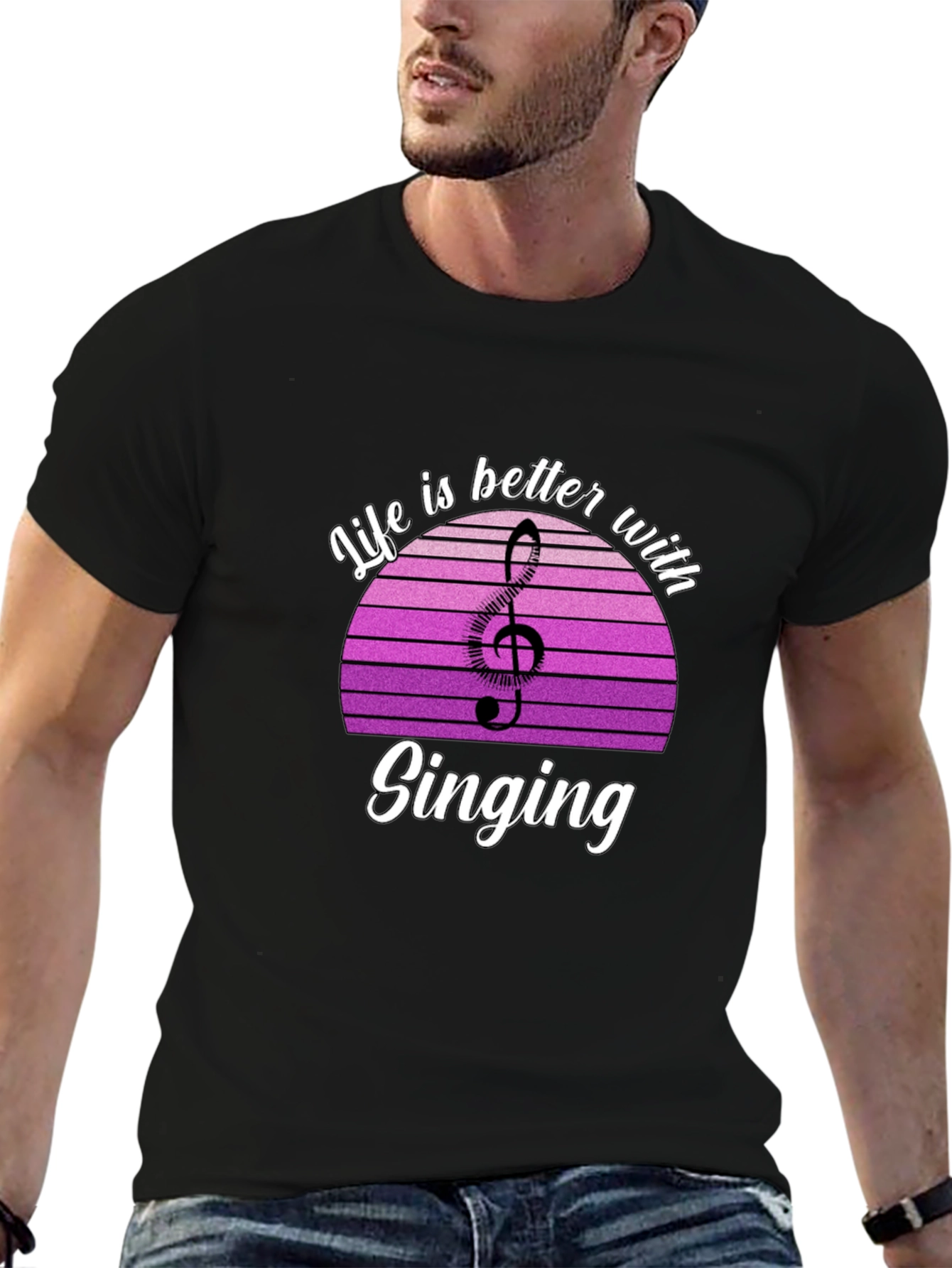Life is Better with Singing T-Shirt - Music Lover Tee