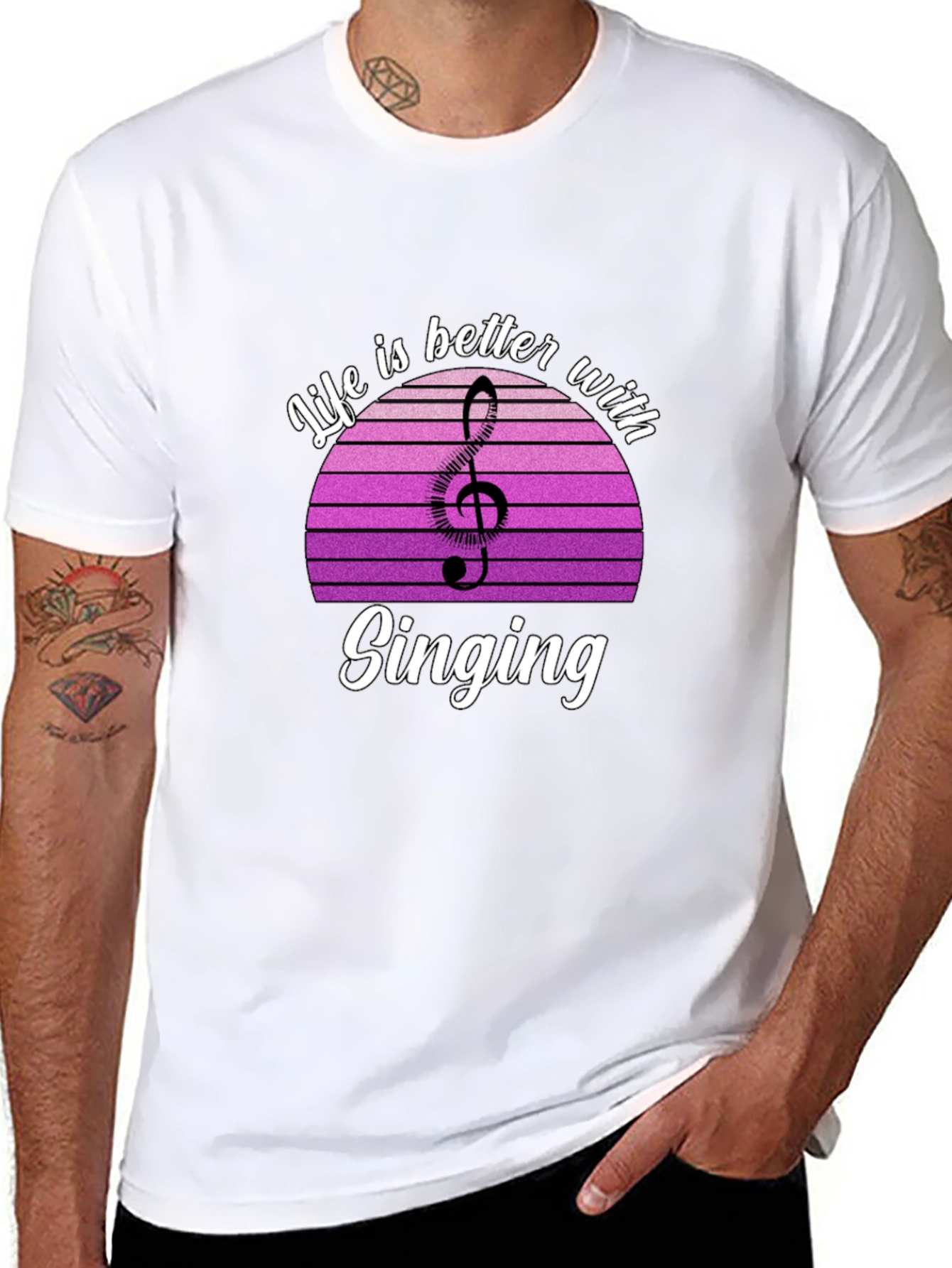 Life is Better with Singing T-Shirt - Music Lover Tee