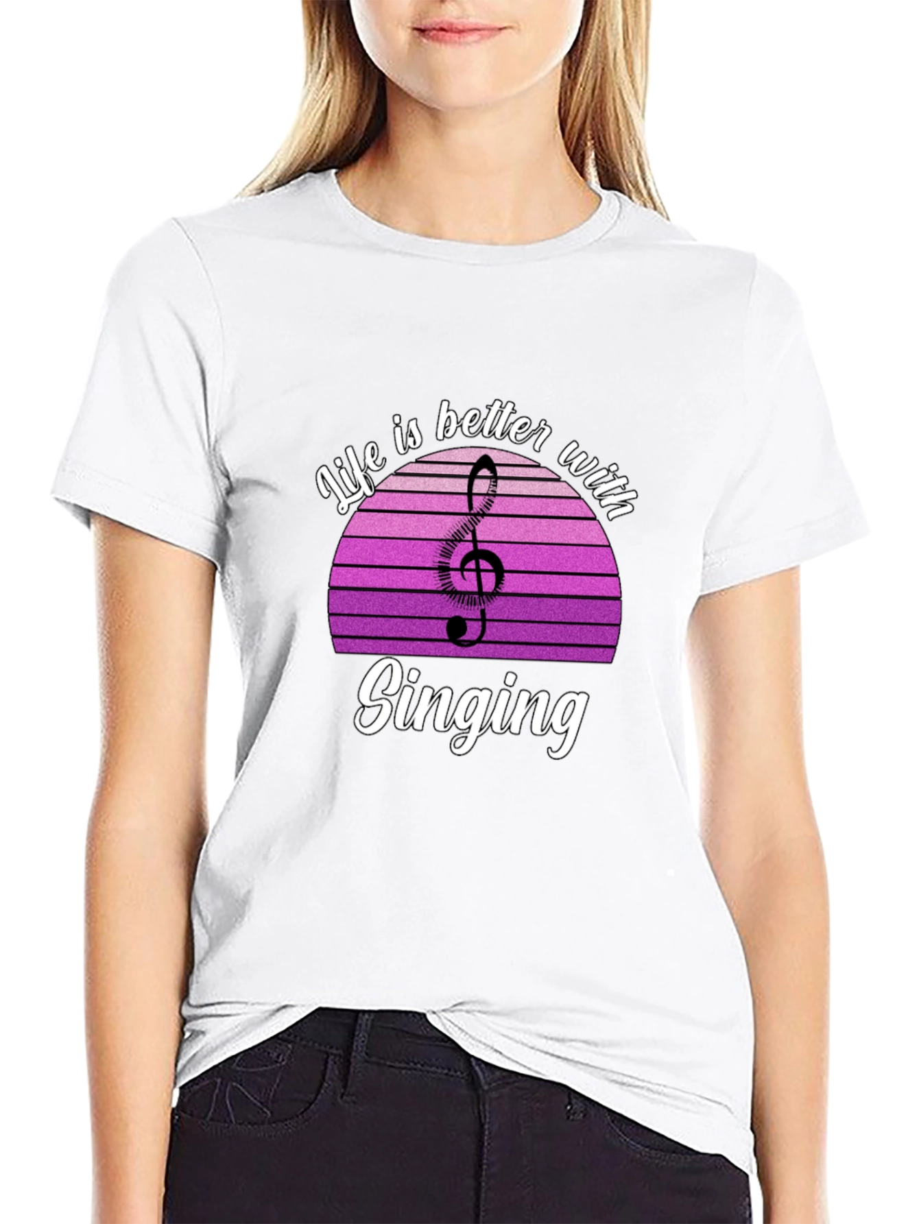 Life is Better with Singing T-Shirt - Music Lover Tee
