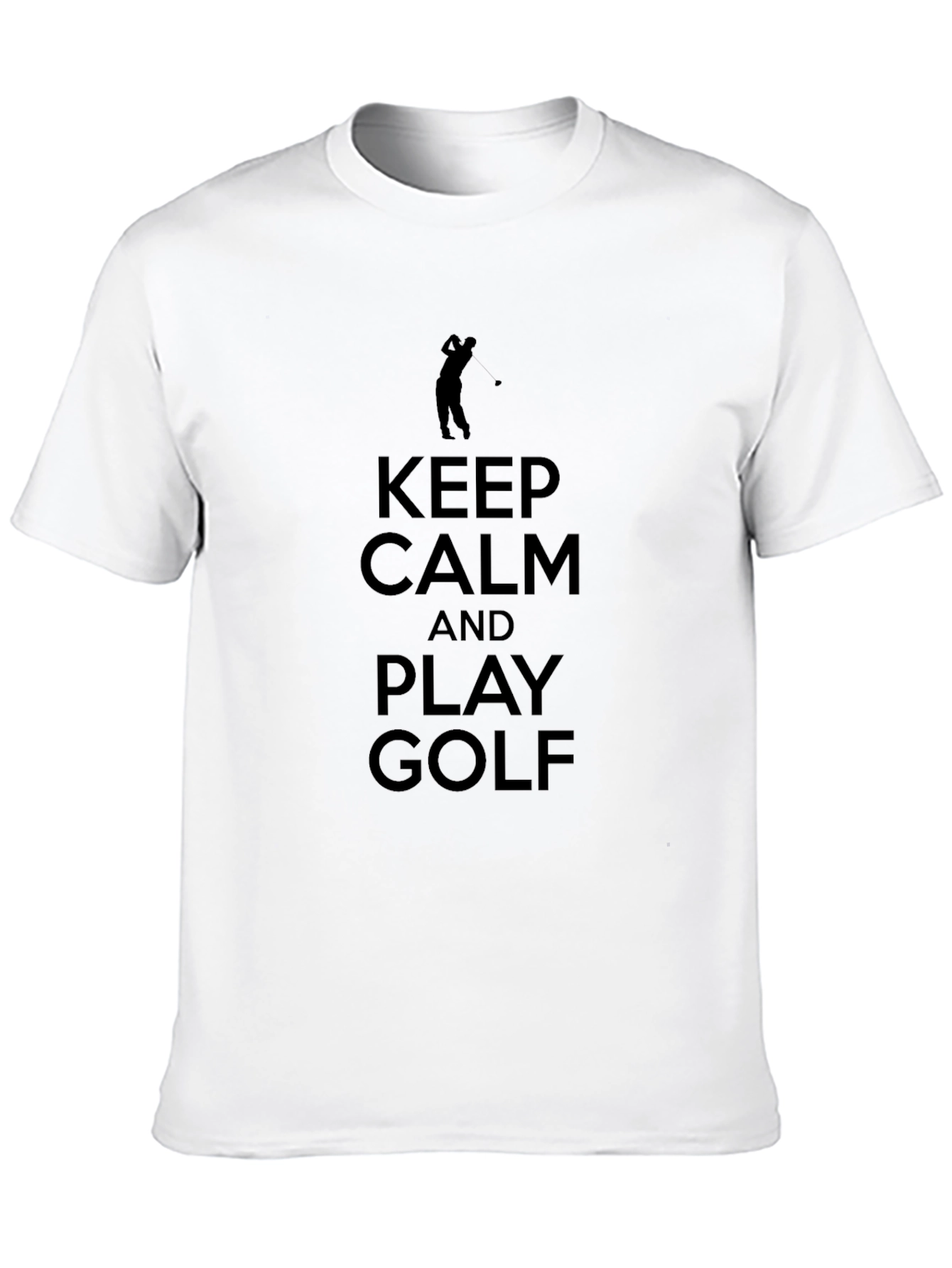 Keep Calm and Play Golf Mens Black T-Shirt