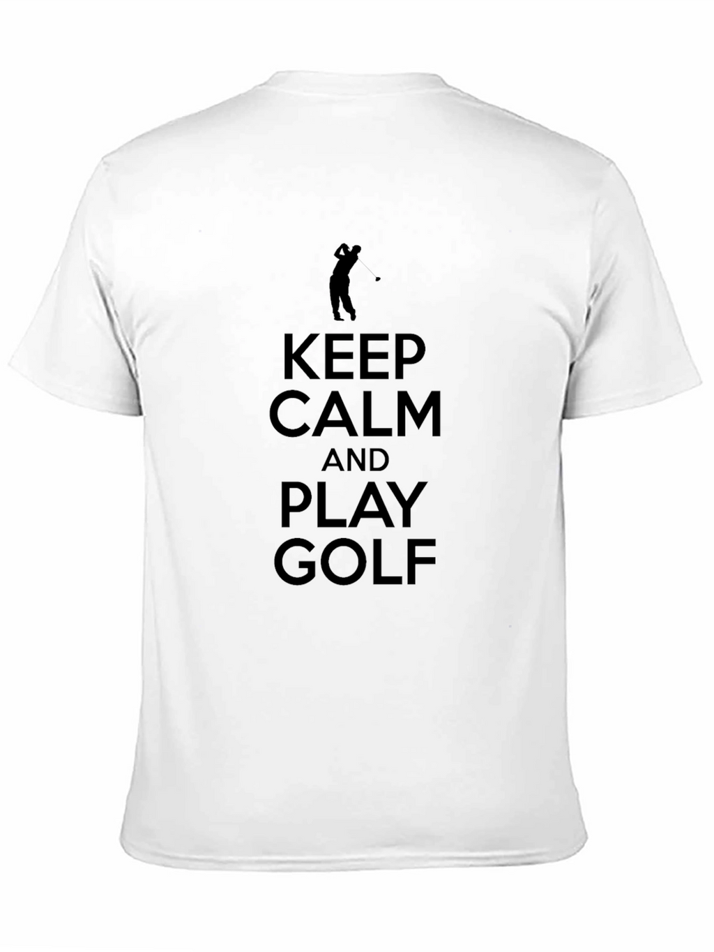 Keep Calm and Play Golf Mens Black T-Shirt