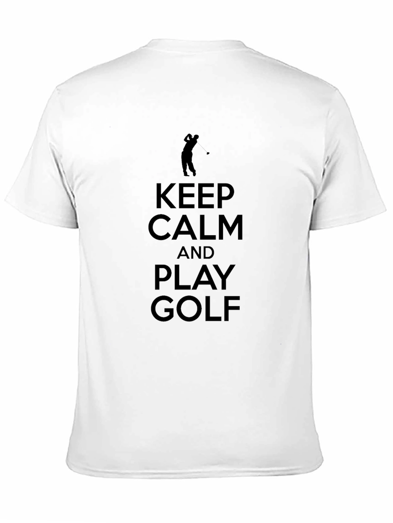Keep Calm and Play Golf Mens Black T-Shirt