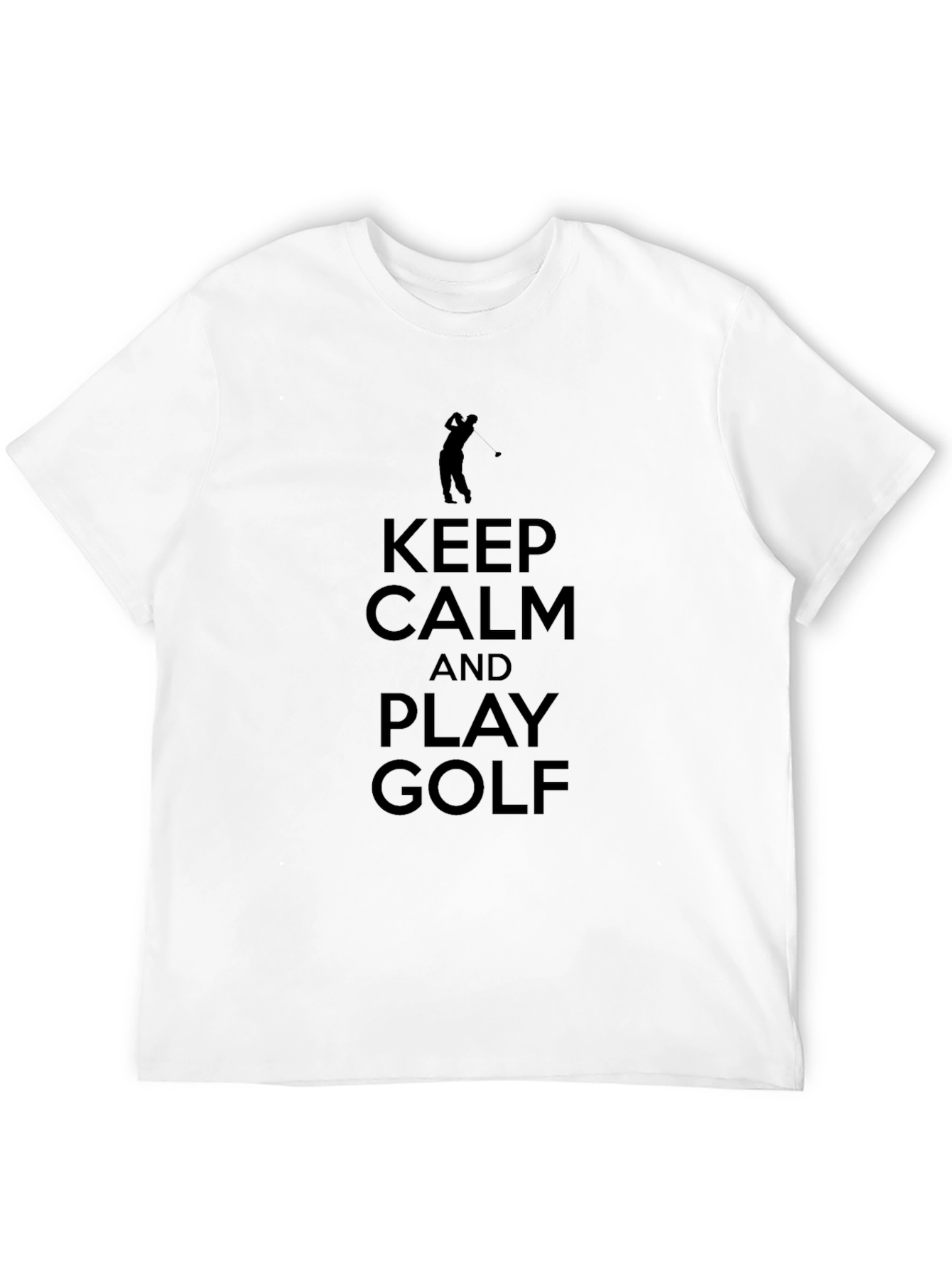 Keep Calm and Play Golf Mens Black T-Shirt