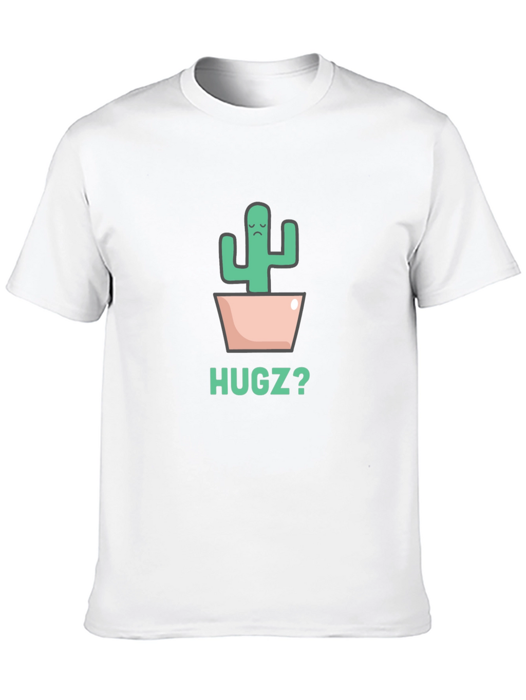 Sad Cactus Hugz? Black Graphic Tee