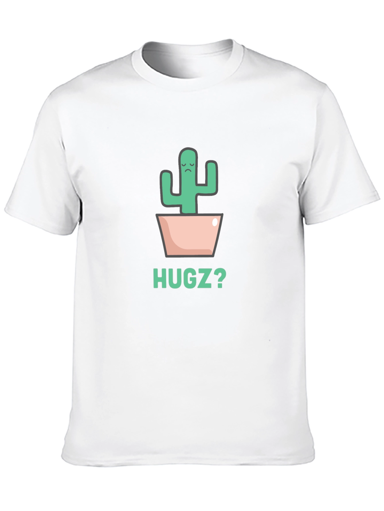 Sad Cactus Hugz? Black Graphic Tee