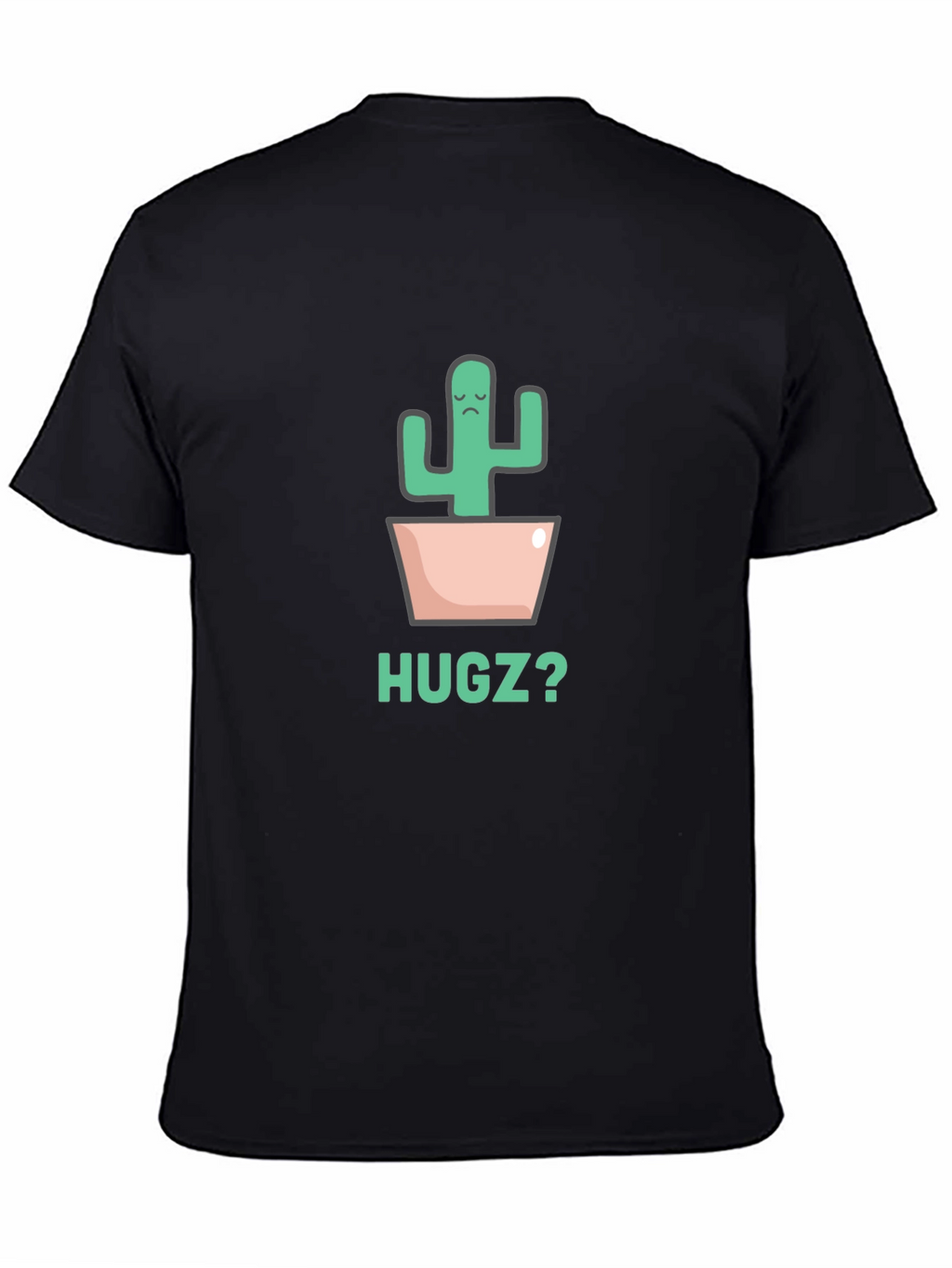 Sad Cactus Hugz? Black Graphic Tee