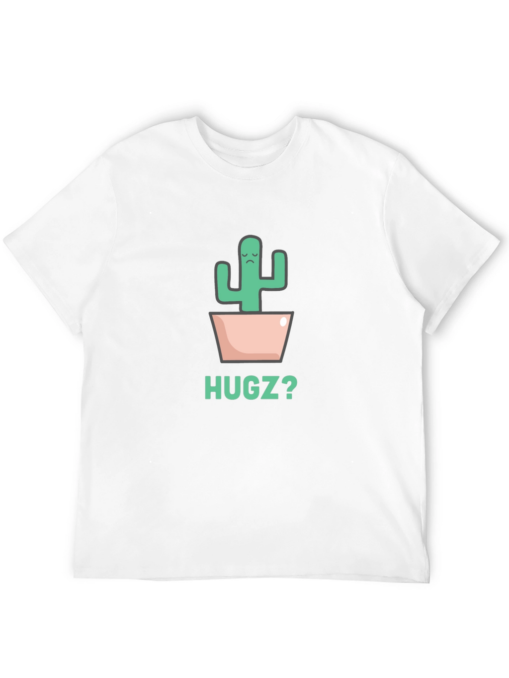 Sad Cactus Hugz? Black Graphic Tee