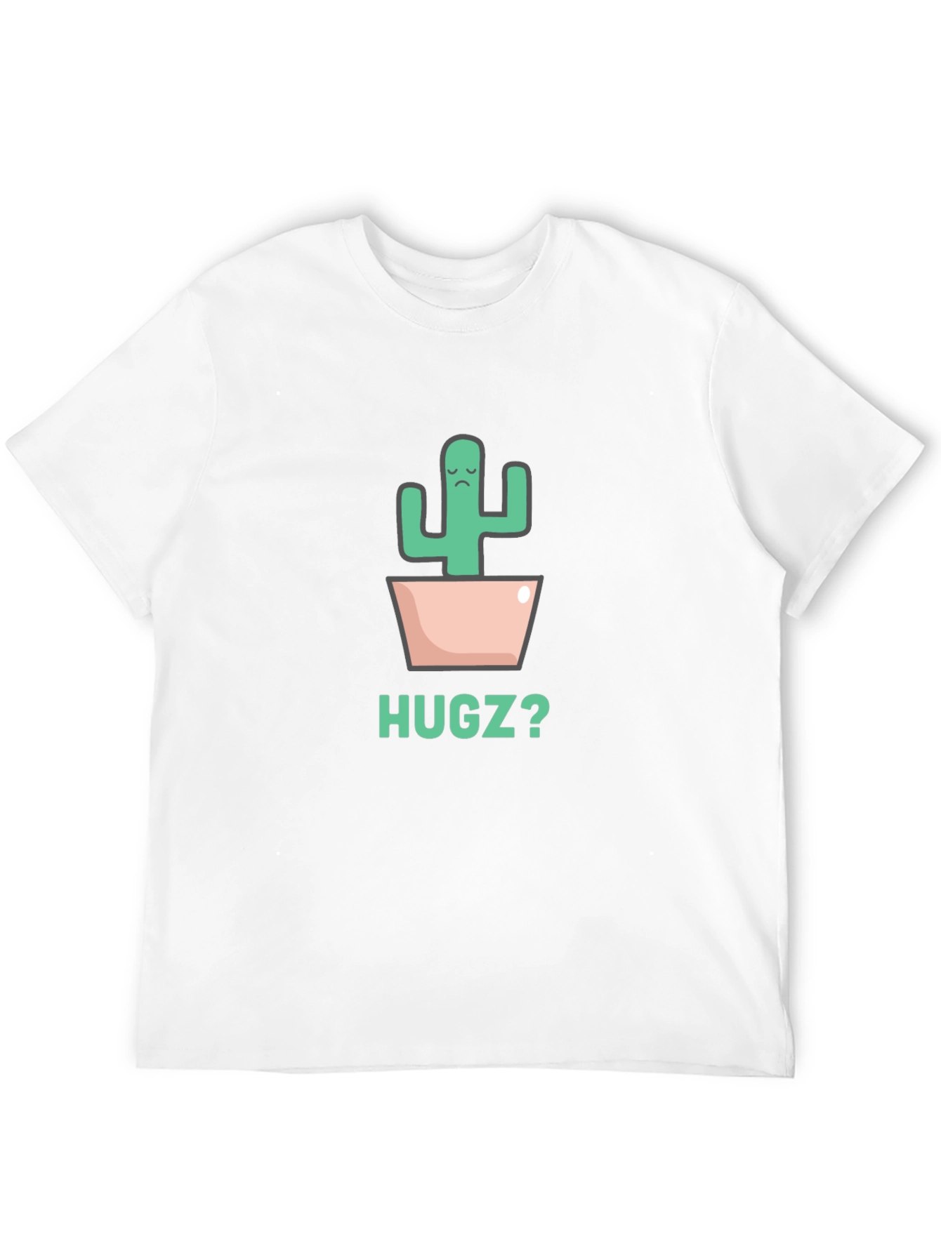 Sad Cactus Hugz? Black Graphic Tee