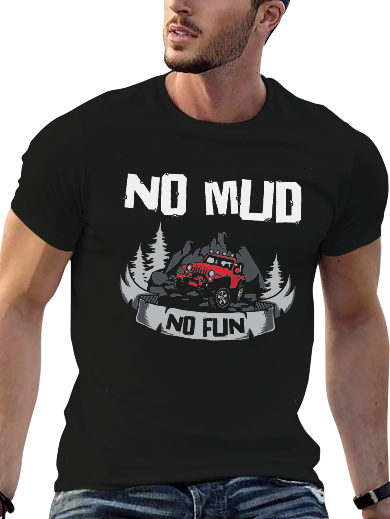 No Mud No Fun Black T-Shirt