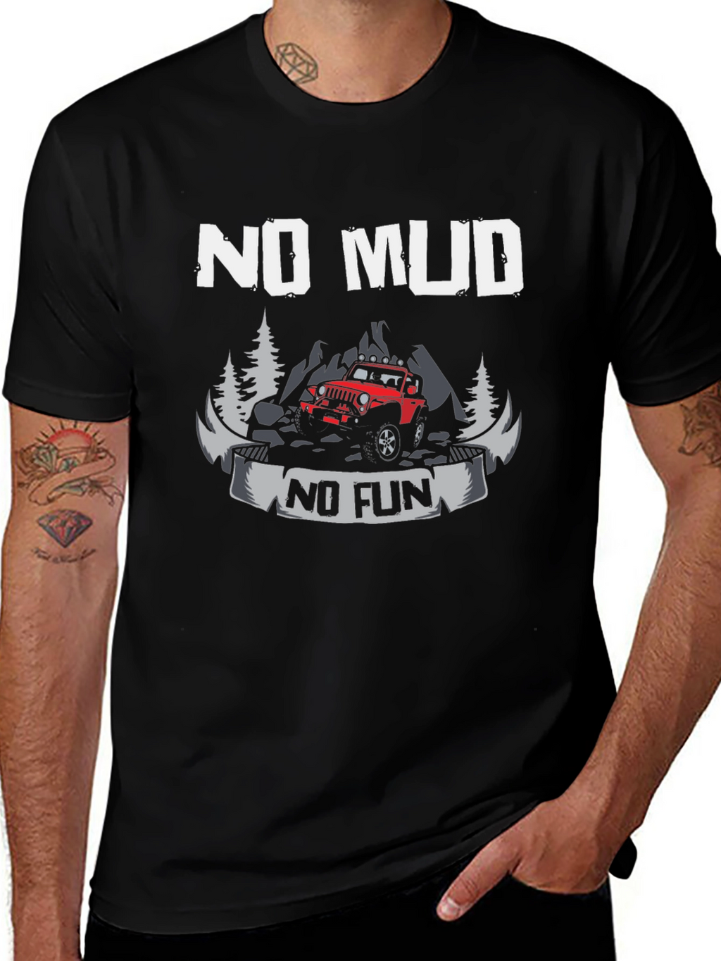 No Mud No Fun Black T-Shirt