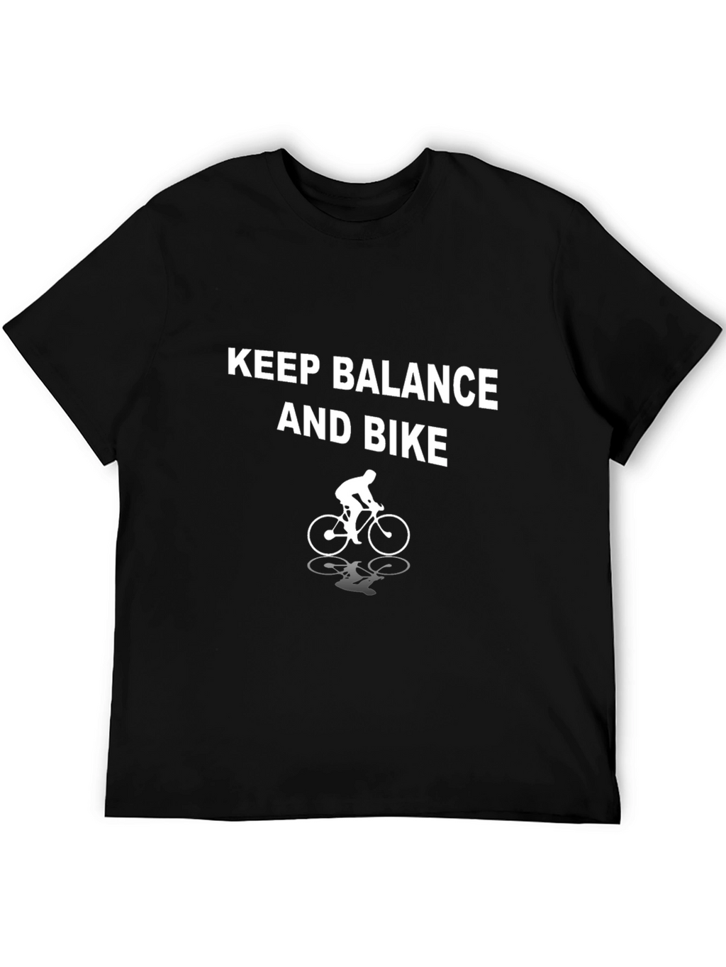 Keep Balance and Bike Black T-Shirt