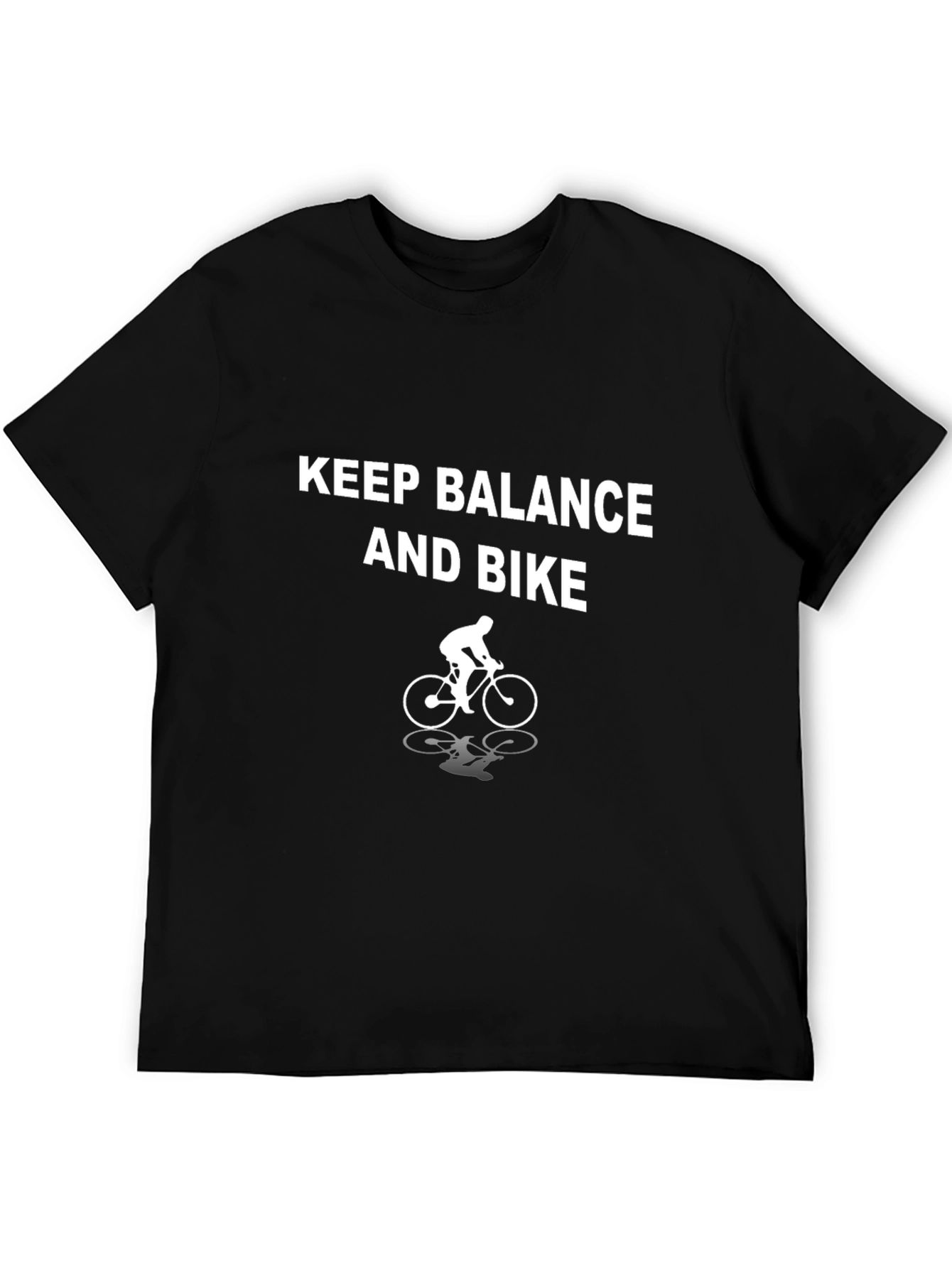 Keep Balance and Bike Black T-Shirt