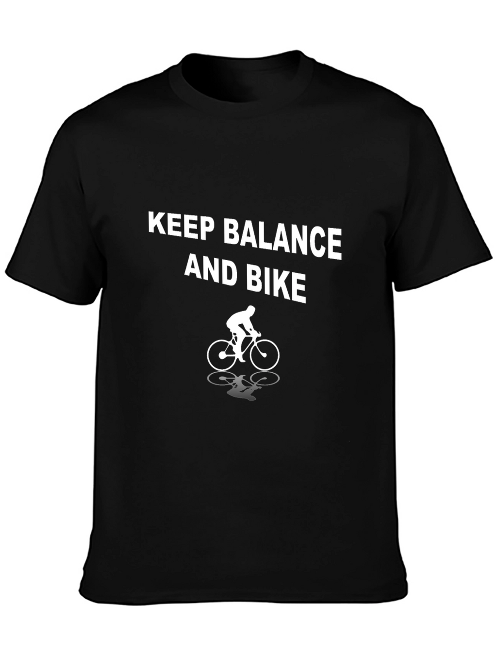Keep Balance and Bike Black T-Shirt