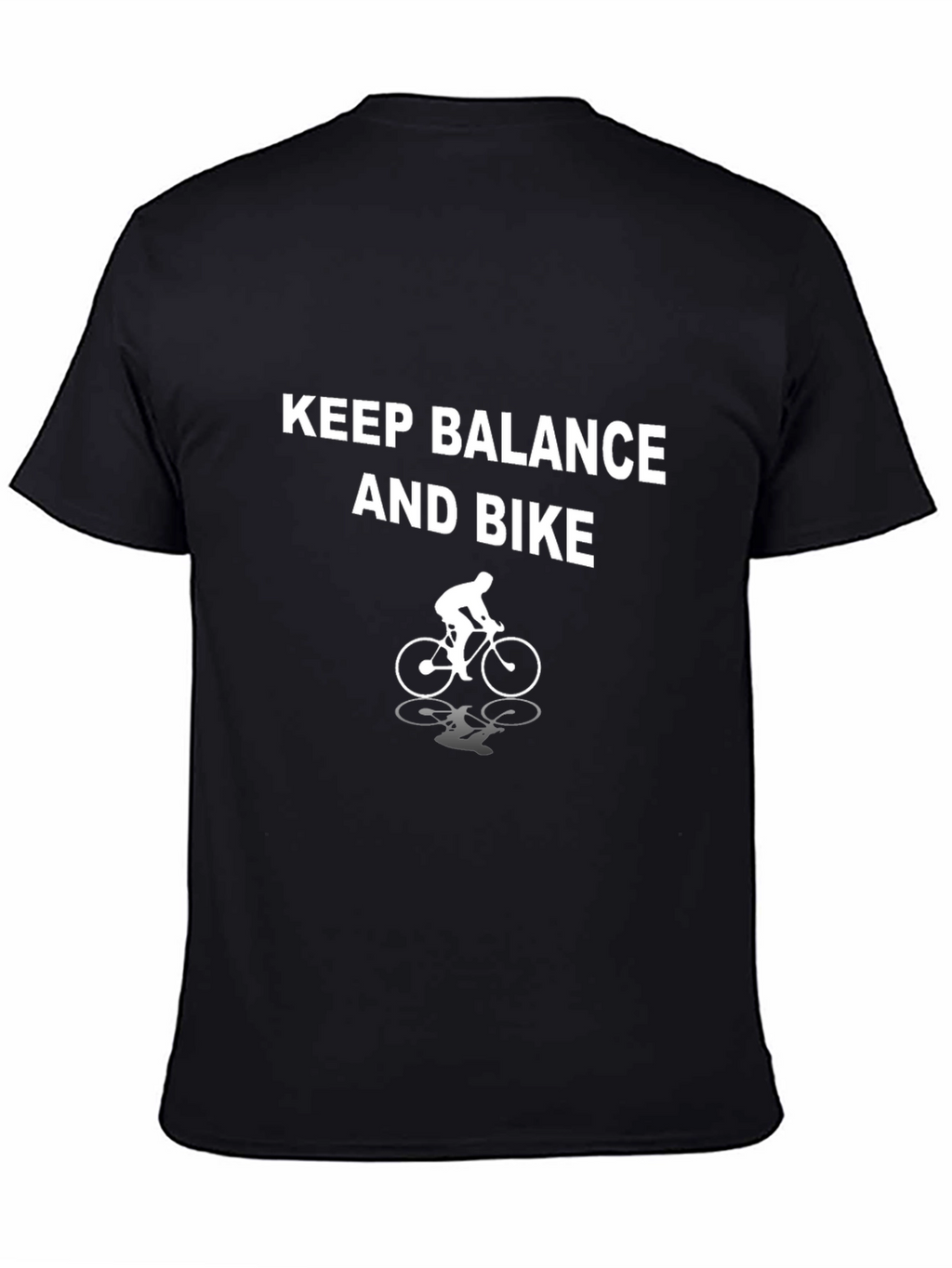 Keep Balance and Bike Black T-Shirt