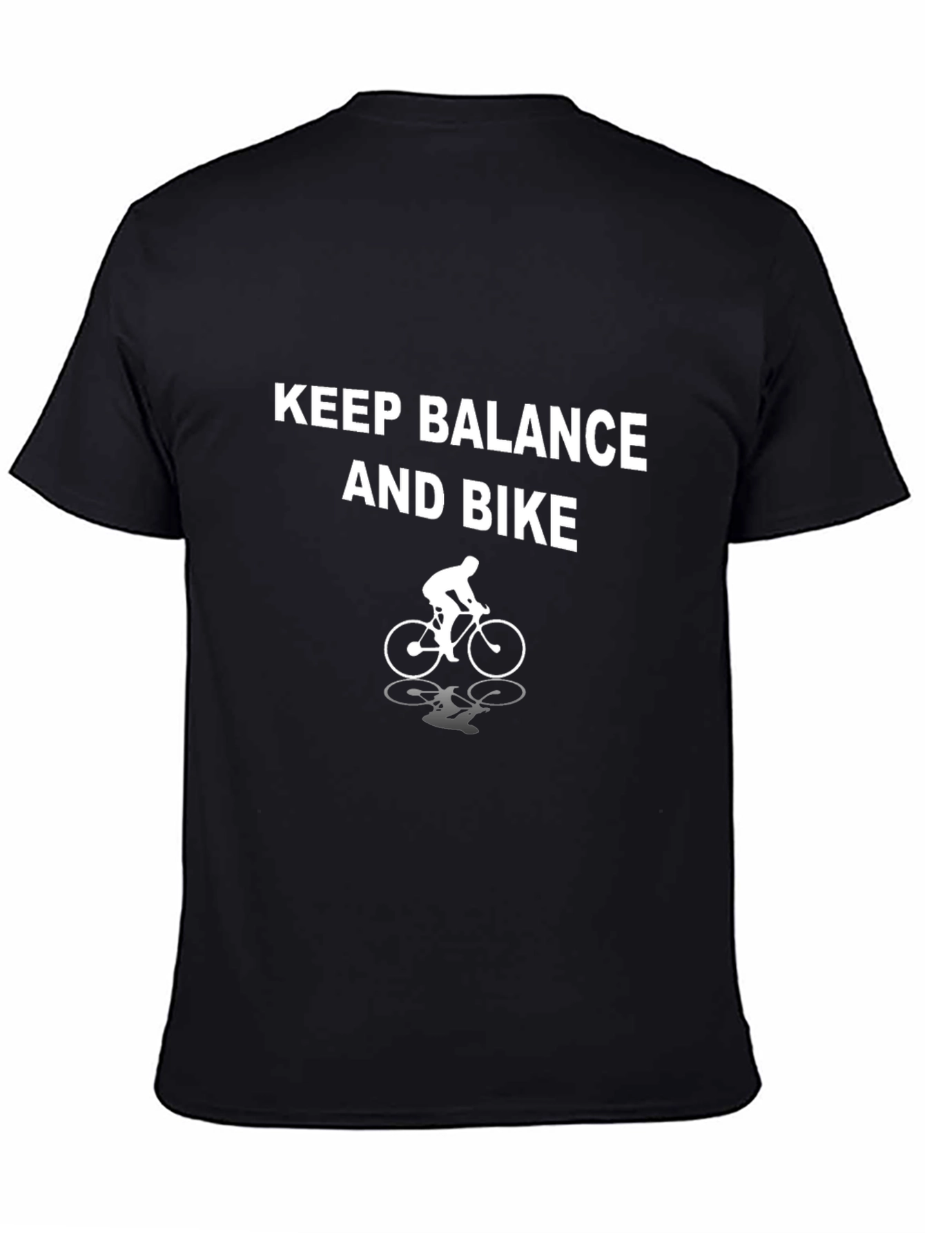 Keep Balance and Bike Black T-Shirt