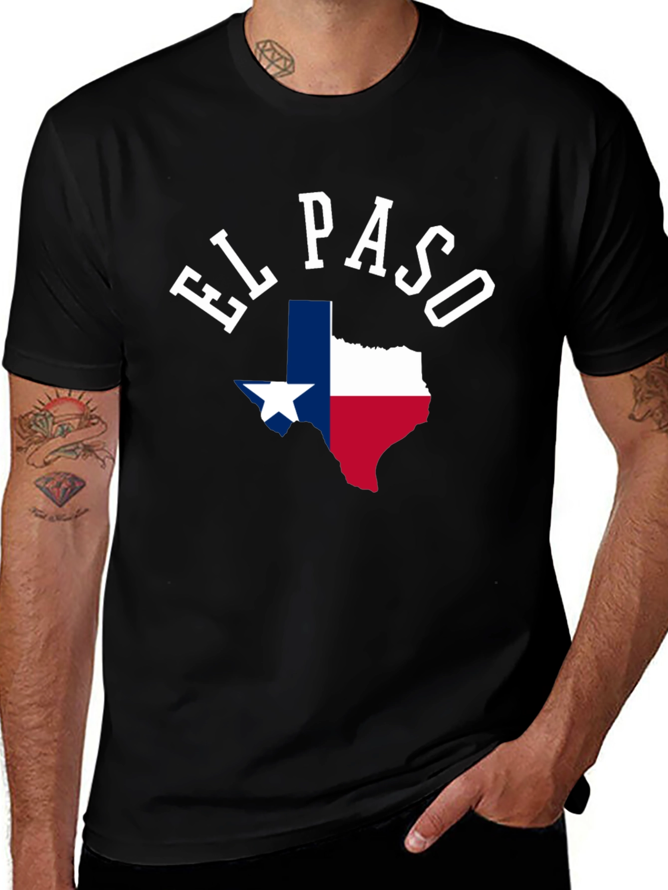 El Paso Texas State Flag Graphic T-Shirt