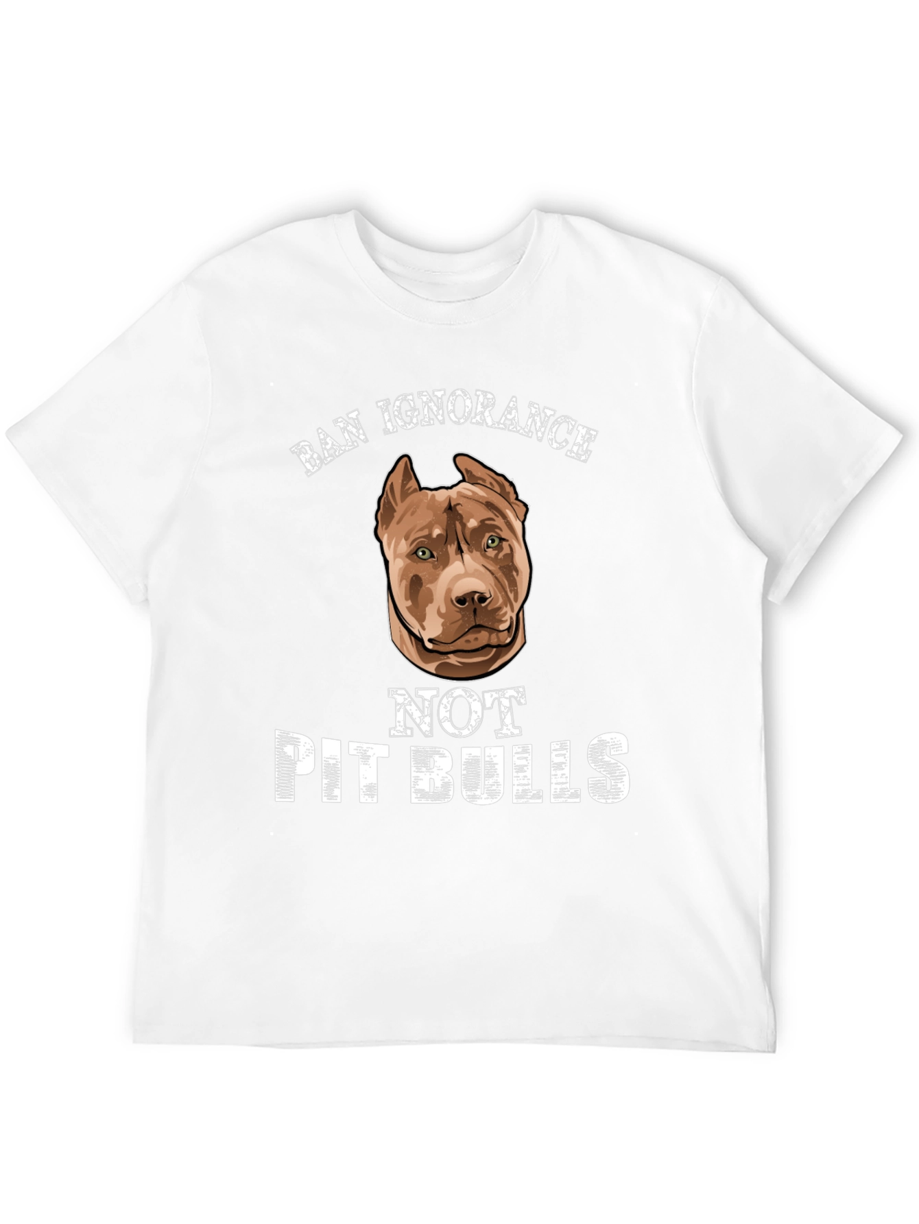 Ban Ignorance Not Pit Bulls Graphic Tee