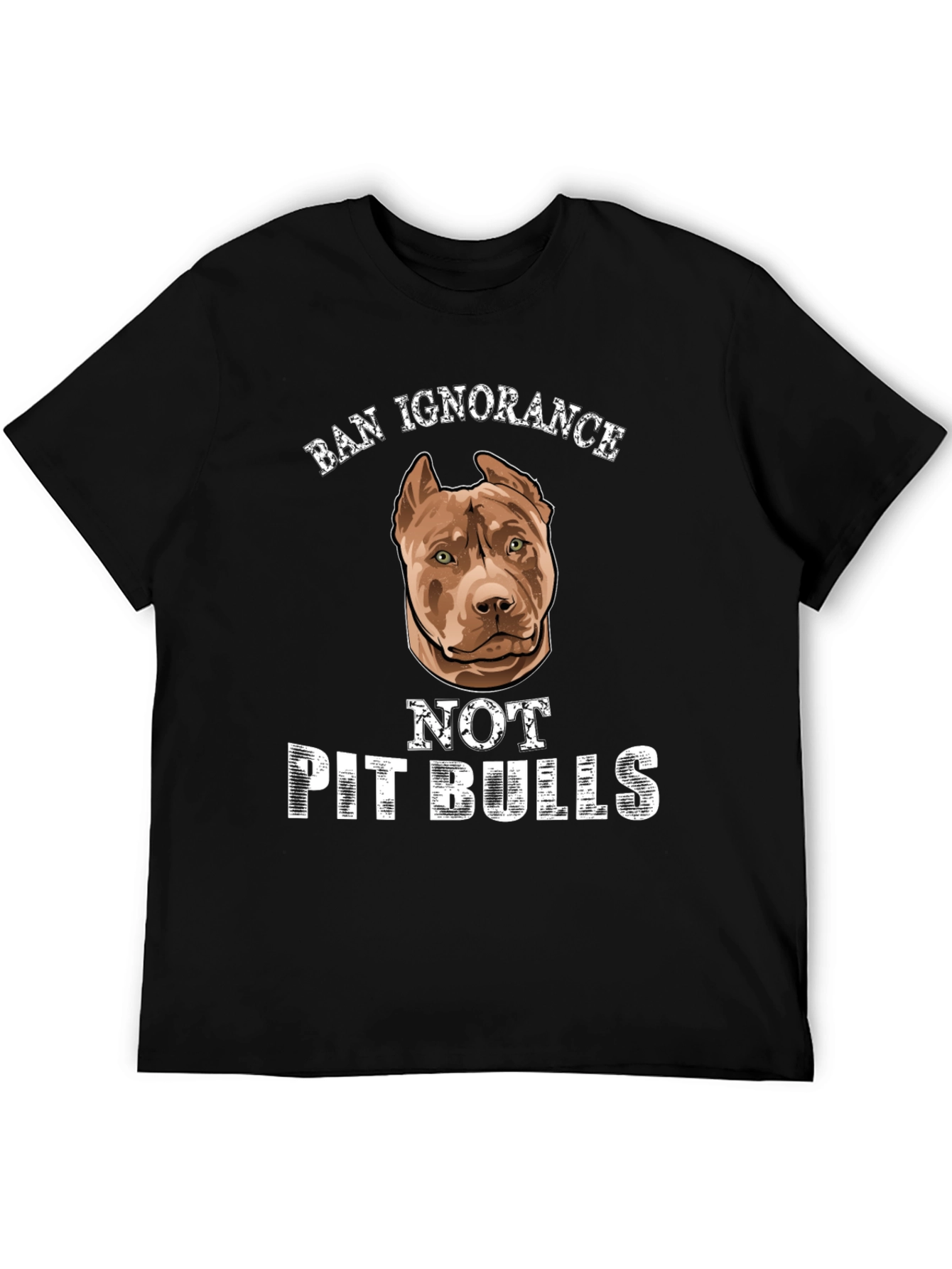 Ban Ignorance Not Pit Bulls Graphic Tee