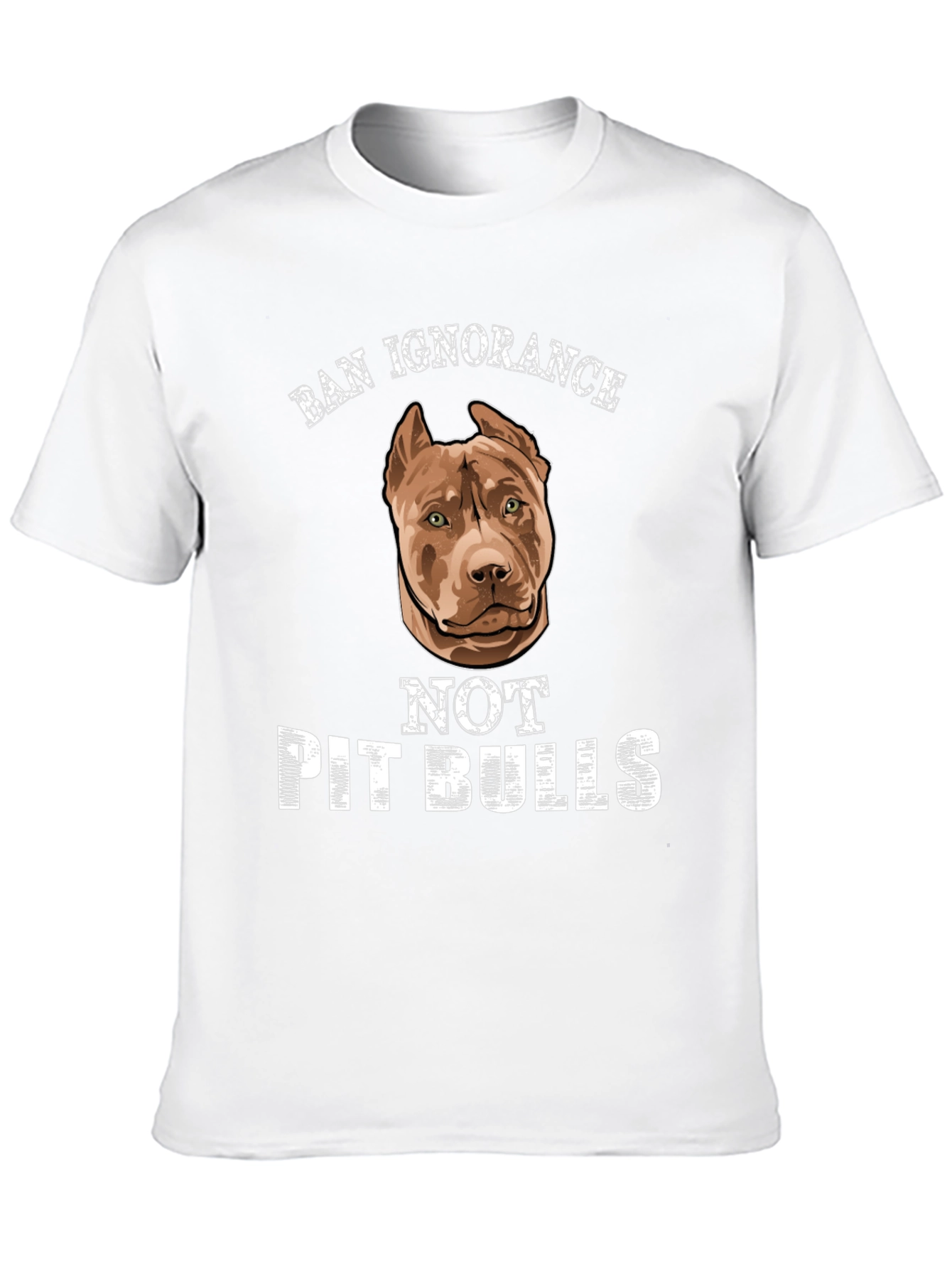 Ban Ignorance Not Pit Bulls Graphic Tee