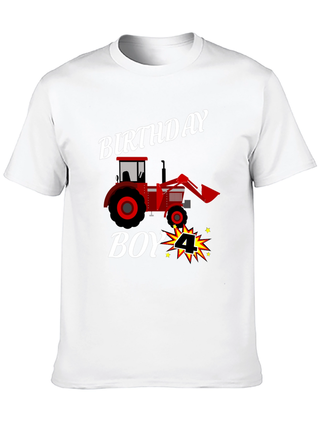 Birthday Boy 4 Tractor T-Shirt