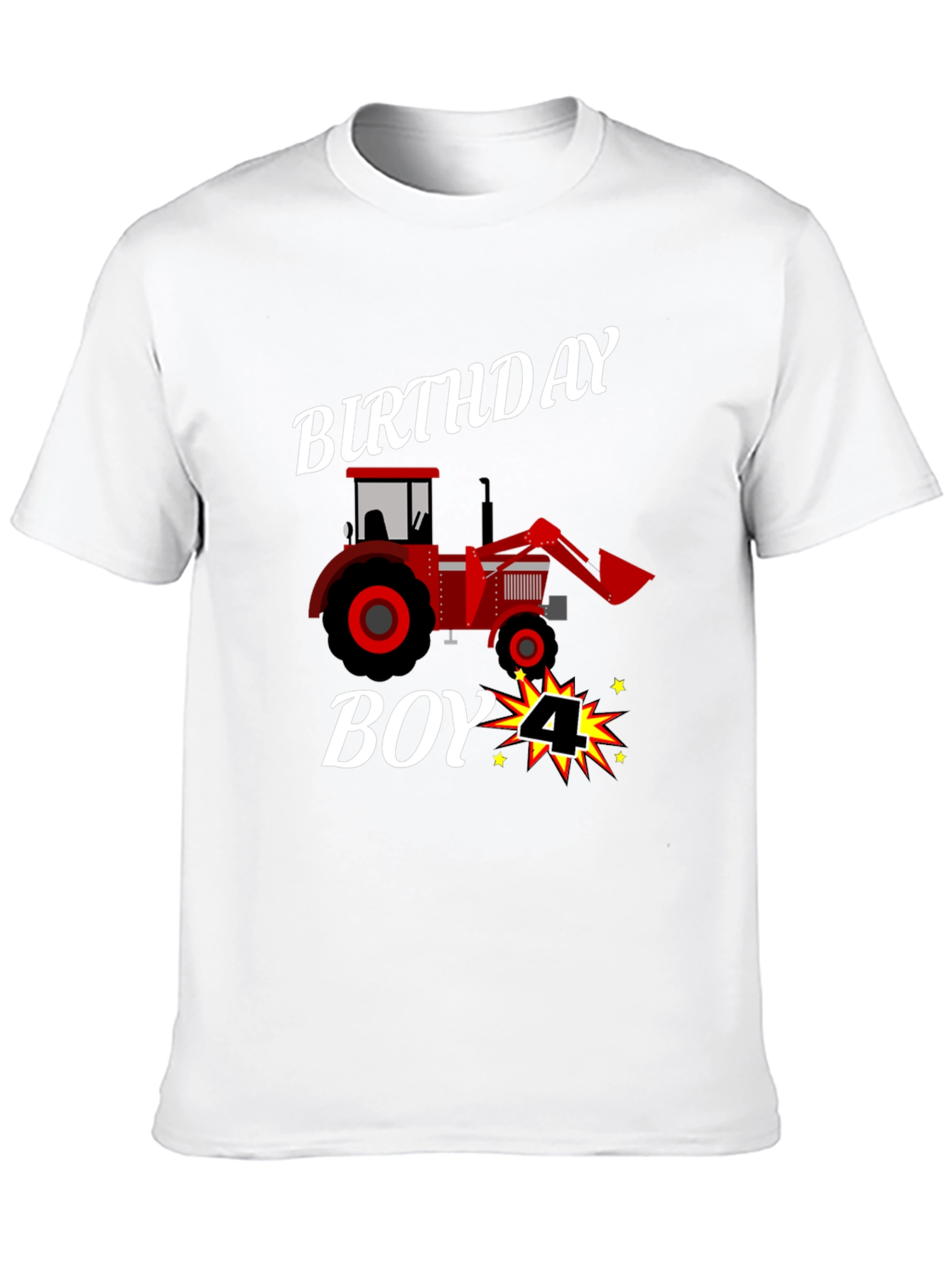 Birthday Boy 4 Tractor T-Shirt