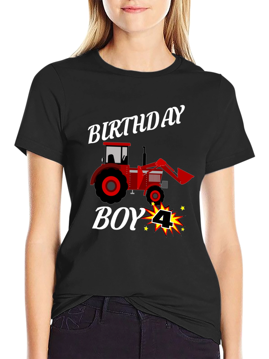 Birthday Boy 4 Tractor T-Shirt