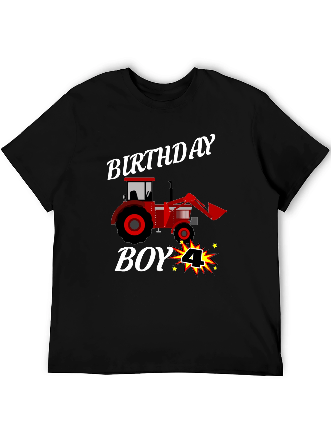 Birthday Boy 4 Tractor T-Shirt