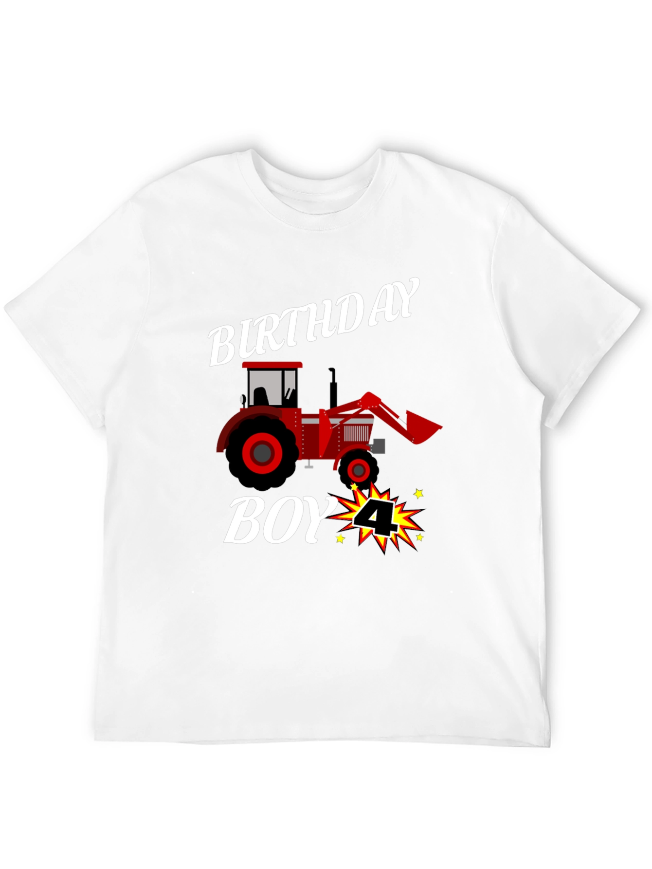 Birthday Boy 4 Tractor T-Shirt