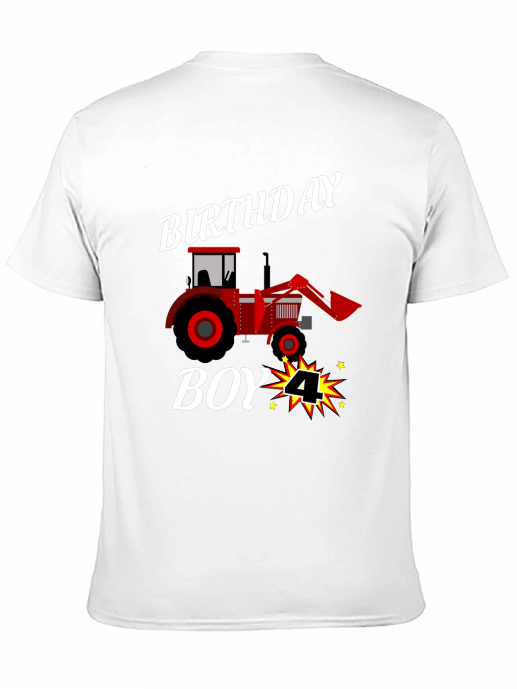 Birthday Boy 4 Tractor T-Shirt