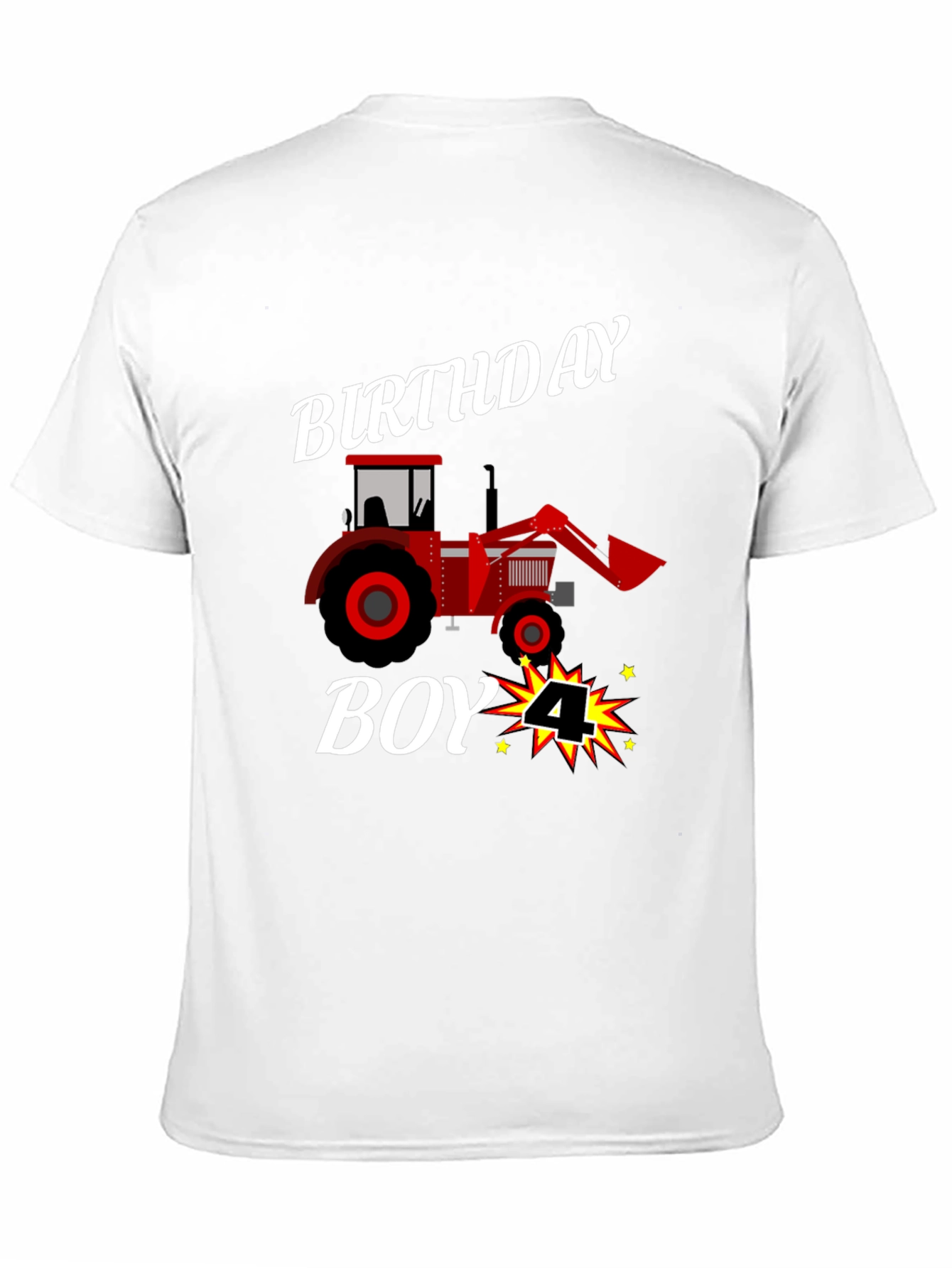 Birthday Boy 4 Tractor T-Shirt