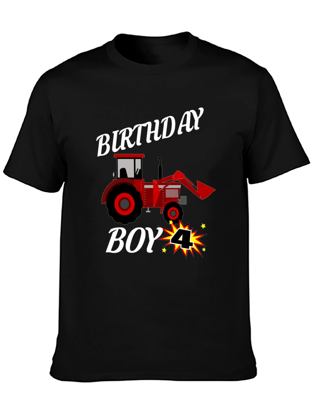 Birthday Boy 4 Tractor T-Shirt