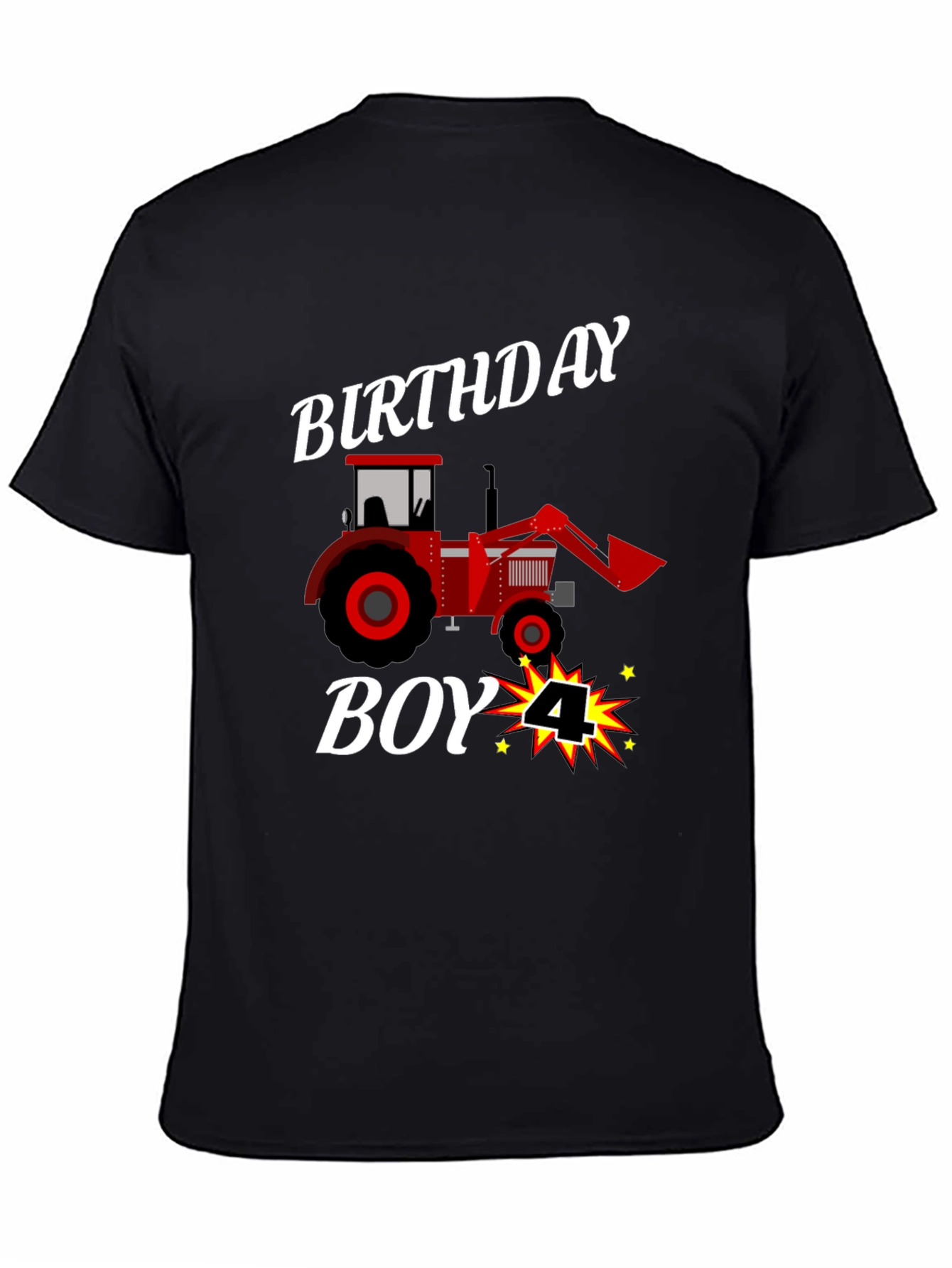 Birthday Boy 4 Tractor T-Shirt