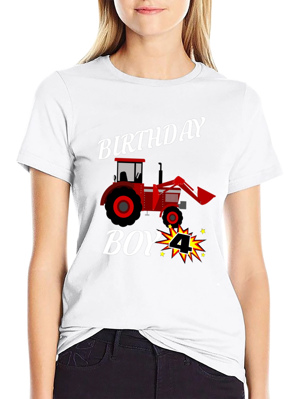Birthday Boy 4 Tractor T-Shirt